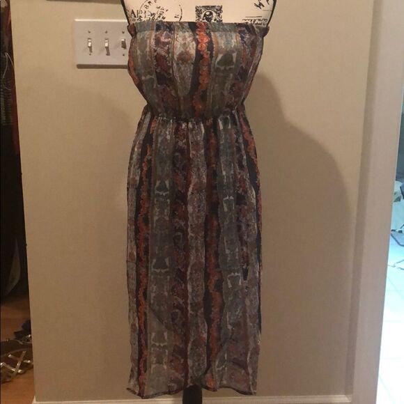 Blu Pepper High/Low Strapless Dress Size Medium - Picture 1 of 5
